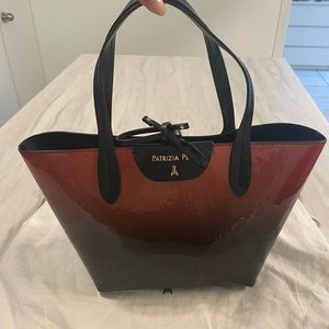 Purse- Patrizia Pepe- Pepe Jeans. Two toned patent leather.
